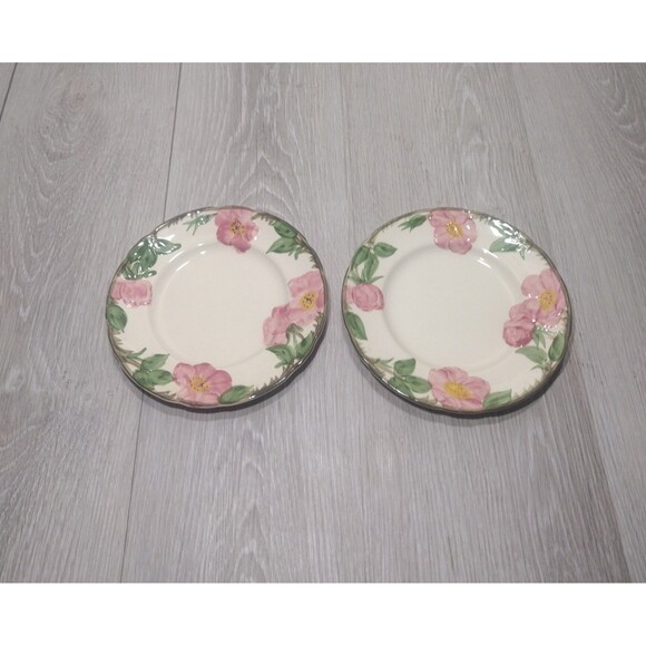 Desert Rose (USA Backstamp) by Franciscan - Set of  2 - 8 in. Salad Plates - Picture 3 of 6